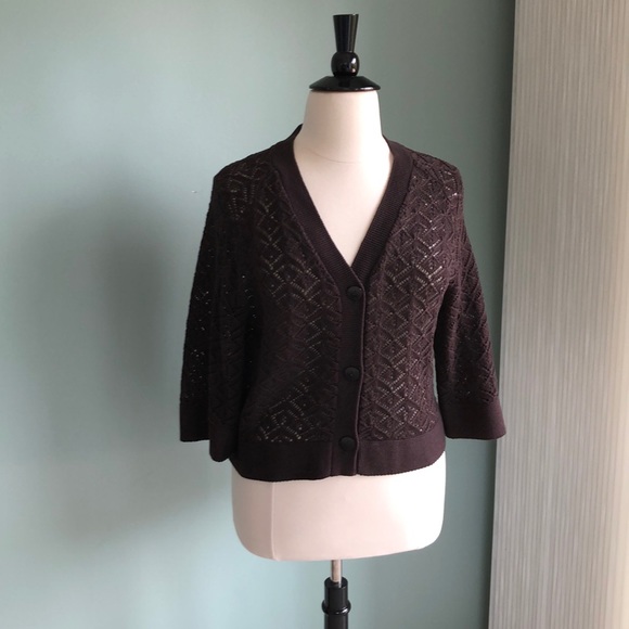 Jones New York Collection crochet cardigan Size L - Picture 2 of 5